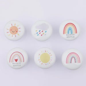 Rainbow Drawer Knobs,38mm kids bedroom knobs,boy bedroom knobs girl bedroom handles,Custom Engraved Nursery Decorations,dresser knobs pulls