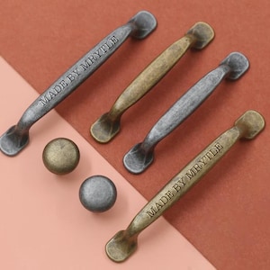 Antique silver antique brass Cabinet handles,Drawer Dresser Knobs Door Pulls,Custom Engraved Cupboard pulls,Distressed furniture Hardware