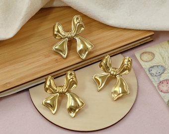 Bow Drawer Pulls knobs,bedroom cabinet knobs,Custom Engraved girl room Cupboard Door Handles,solid brass Dresser  hardware knobs handles