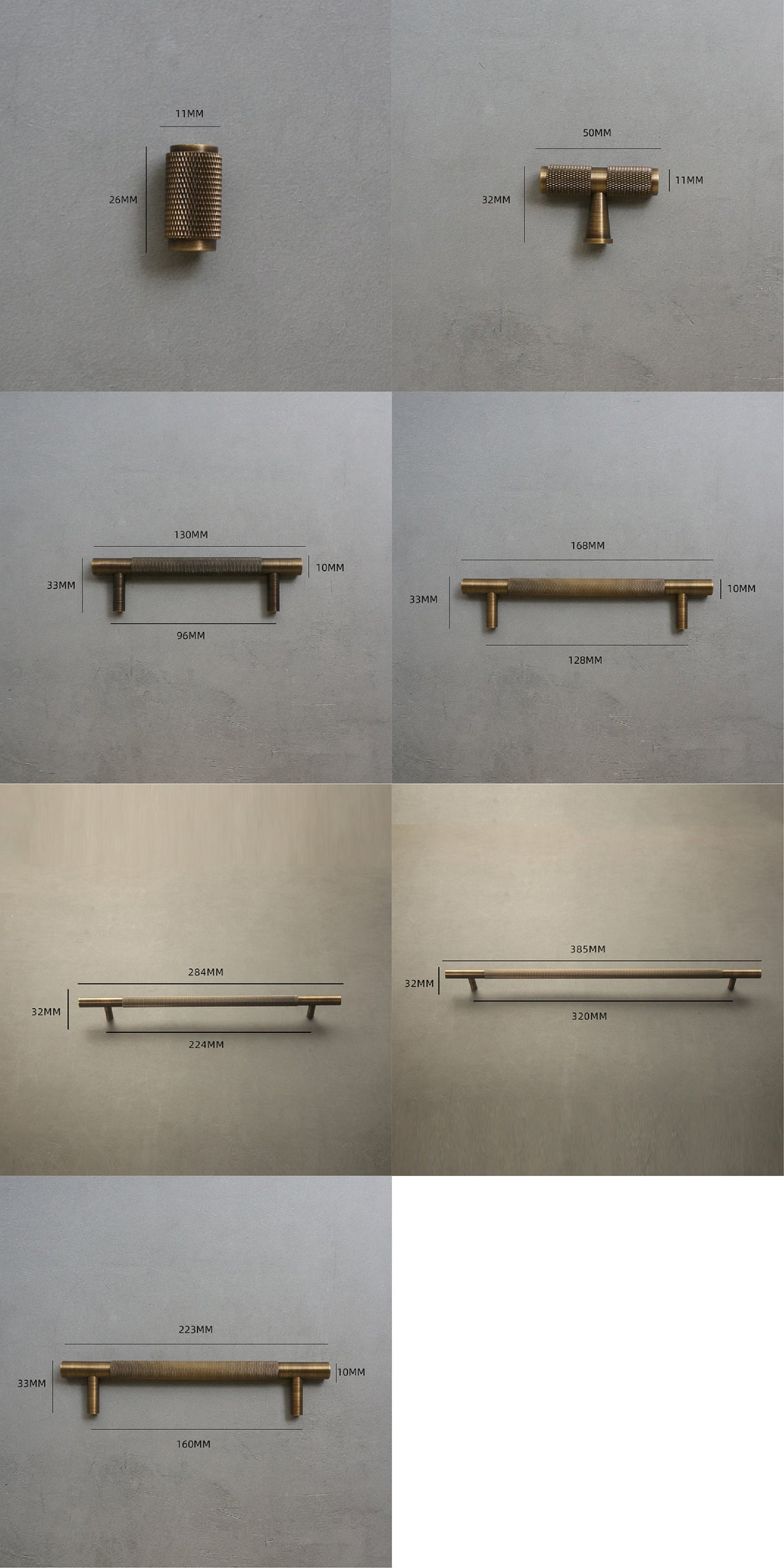 Antique Brass Knurling Handles Distressed Drawer Etsy UK