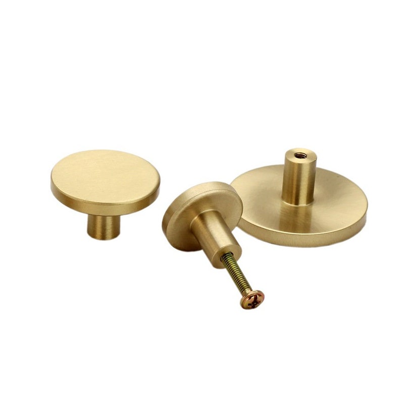 Solid brass mini knobs gold Pulls knobs, gold Cupboard Door Handles, furniture hardware, Cabinet Door Knobs zdjęcie 6