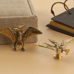 Pterosaur Nursery drawer knobs,Solid brass dresser handles,Custom Engraved Cupboard Door Pulls,Children room cabinet knobs,Wardrobe knobs