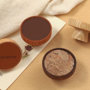 Round wood drawer knob,wooden dresser Pull,Custom Engraved Cupboard Door Handle,cabinet one hole knob,wardrobe cherry wood walnut beech knob