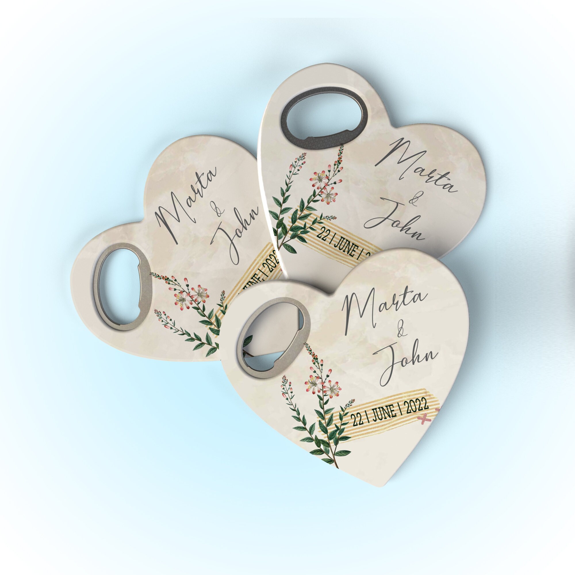 Heart Bottle Opener Wedding Favor for Guest Customizable Etsy