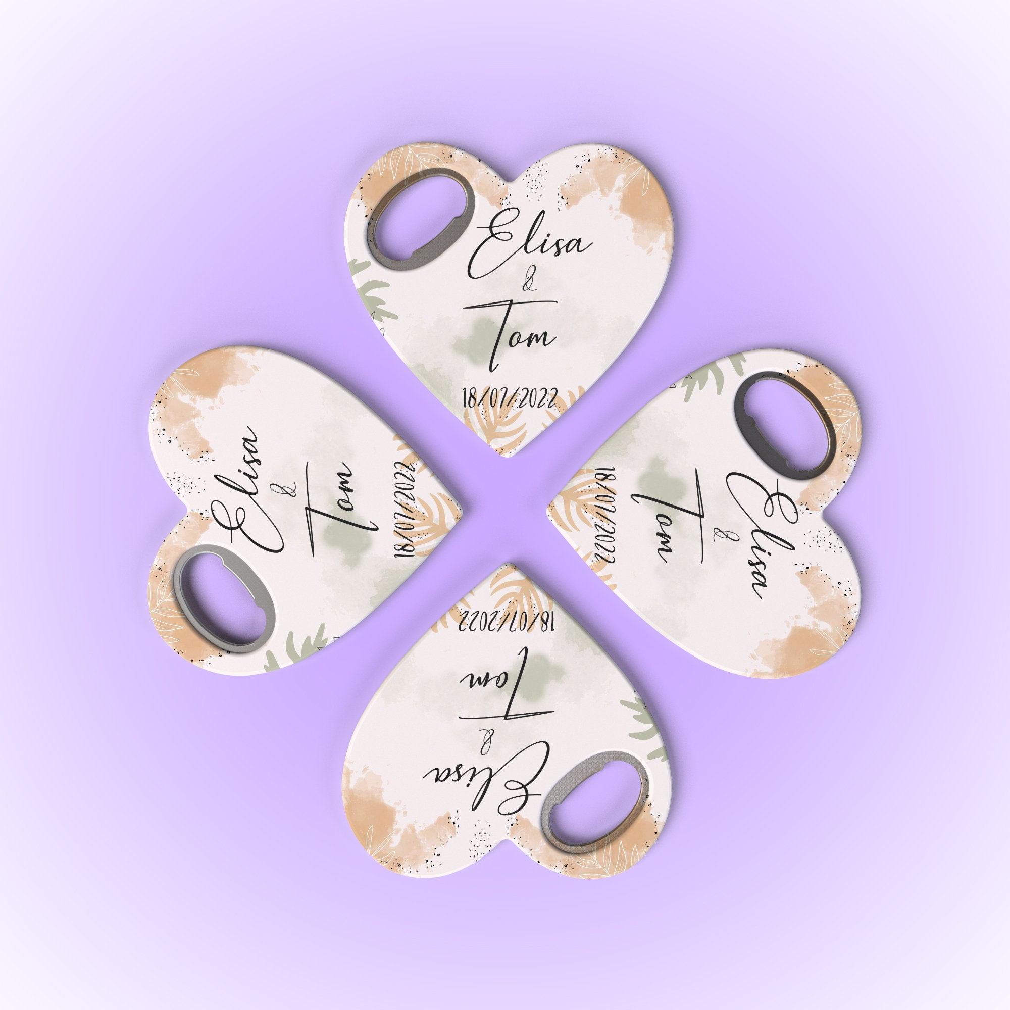 Heart Fridge Wedding Favor for Guests Bottle Opener Etsy