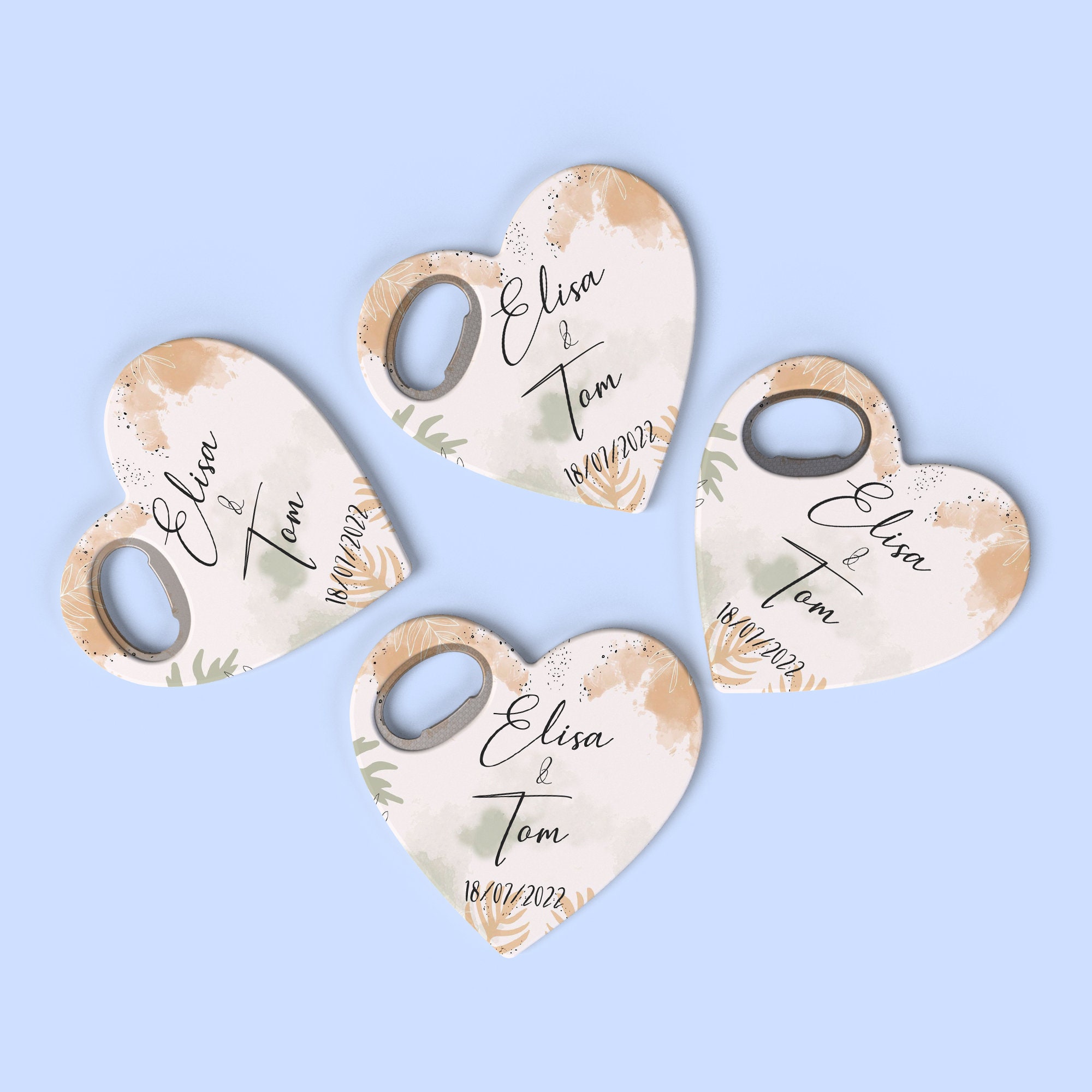 Heart Fridge Wedding Favor for Guests Bottle Opener Etsy