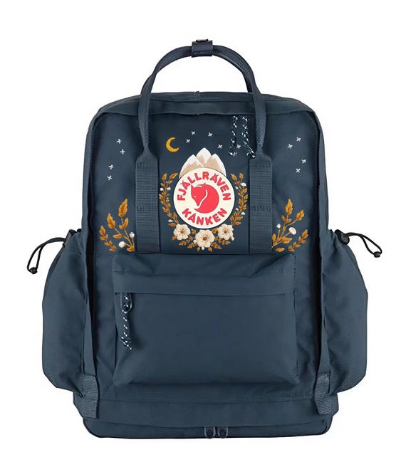 Kanken Outlong Backpack Embroidered Mountain: Custom Moon and 