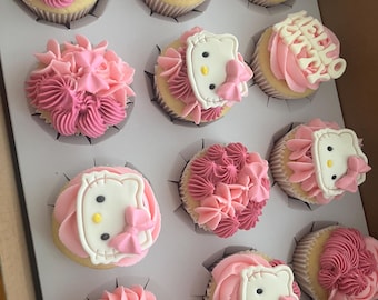 Hello Kitty fondant toppers