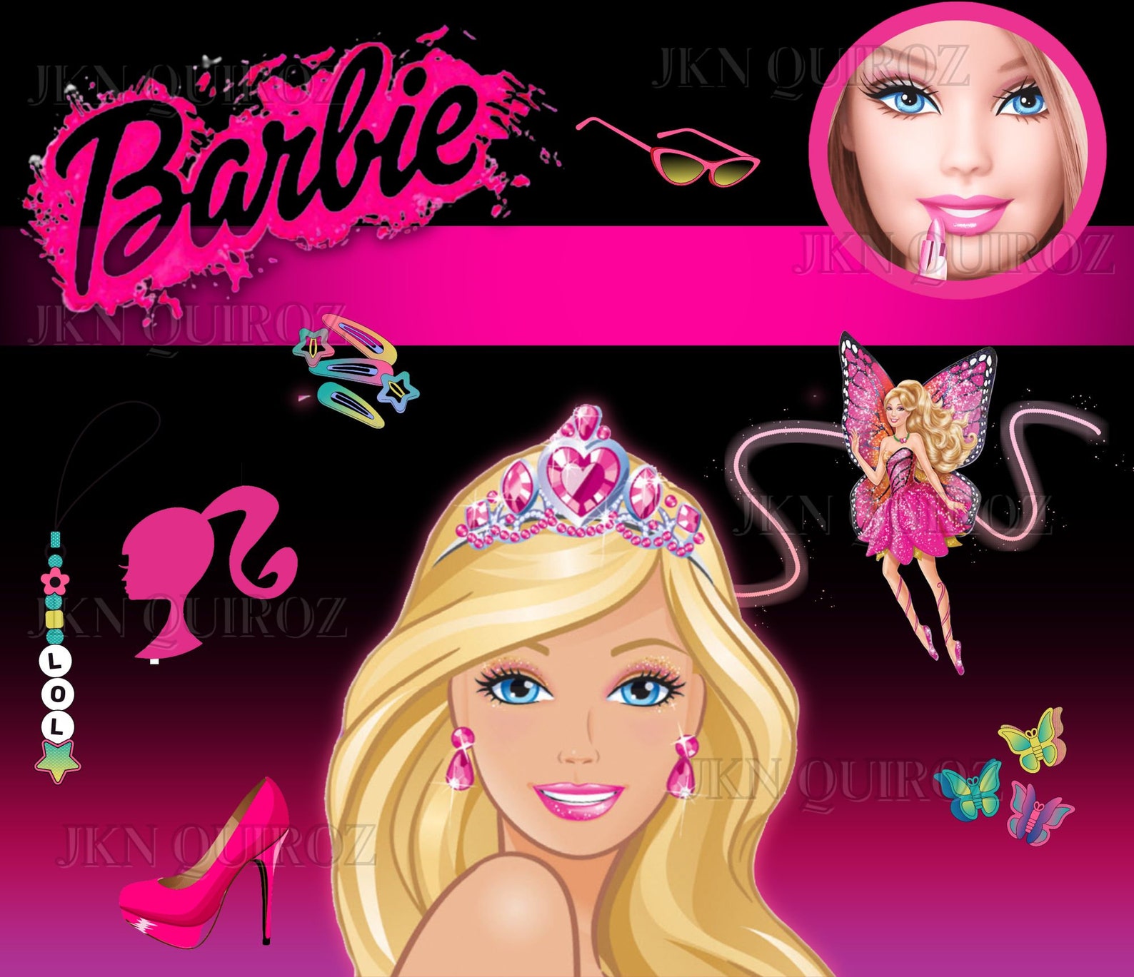 Barbie 20 Oz Tumbler Wrap Sublimation Wrap Barbie Digital Etsy