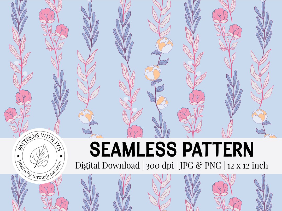 Floral Repeating Seamless Pattern Design Seamless Files, Commercial Use ...