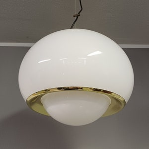 Meblo Bud Pendant Light / Vintage Light / White Kitchen Light / Harvey Guzzini / Yugoslavia