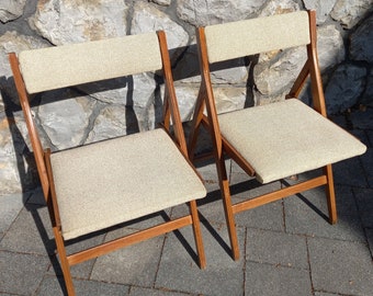Retro Klappstuhl / Holzstuhl / Stol Kamnik / Jugoslawien / Vintage Küchenstuhl / Gepolsterter Holzstuhl / Alter Stuhl