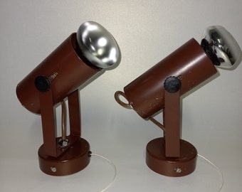 A pair of Brown Wall lights / EMI Poljcane / Yugoslavia / Night Lights