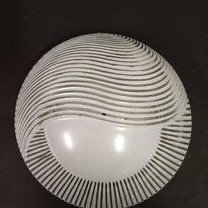 White Plafoniera / White Ceiling Light / Wall Light Fixtures / Glass Clover / Vintage Wall Light