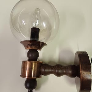 Wall Light / Vintage Sconce / Glass Lightshade / Sijaj Hrastnik / Yugoslavia / Vintage Light Fixture
