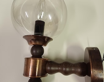 Wall Light / Vintage Sconce / Glass Lightshade / Sijaj Hrastnik / Yugoslavia / Vintage Light Fixture