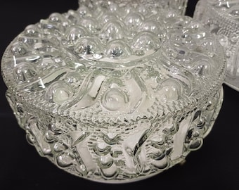 5 Plafonieras / Round Sconce / Flush Mount /Glass Wall Lights / Ceiling Lights / Vintage Light Fixtures