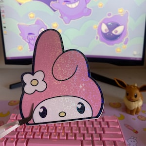 Kawaii Bunny Peeker | Heart Vinyl Sticker | Now UV Resistant Option