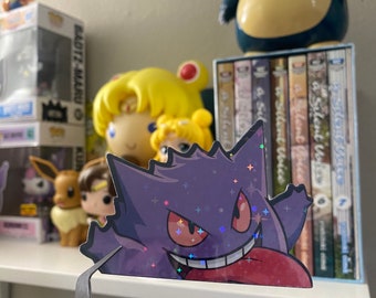 Gengar Peeker | Glitter Vinyl Sticker | Now UV Resistant Option