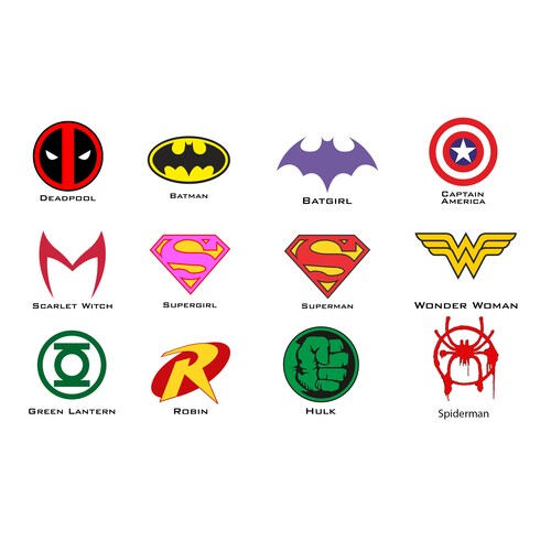 Superhero Decals Etsy