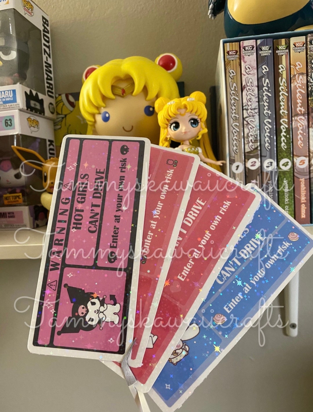 Kawaii Car Visors Glitter Stars Vinyl Sticker Stationary Gifts Etsy