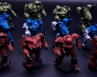 Painted - Battletech 12 mechs for Kurita, Steiner, Davion, ready to play