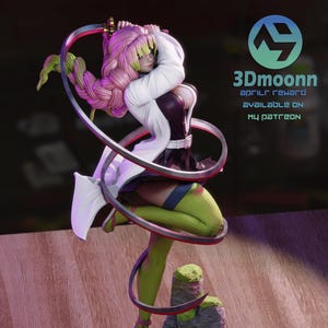 Mitsuri Kanroji -  pro-painted action figure | kimetsu no yaiba demon slayer fanart collectibles statue | 1/6 scale 12K print [commission]