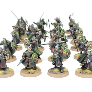 Rohan Warriors 24 painted rohan miniature, Middle-Earth Strategy Battle Game, games workshop MESBG minis