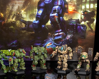 Painted - Battletech a Game of Armoured Combat 8 pro painted minis ready to play