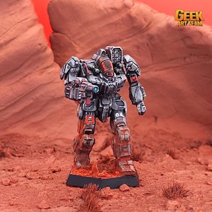 &quot;Battletech Inner Sphere &quot;&quot;Lance&quot;&quot; Miniaturen Pro gemalt - Auftragsarbeit | Vier gemalte Miniaturen | Mechs | Alpha Strike | Gefechtsminiatur