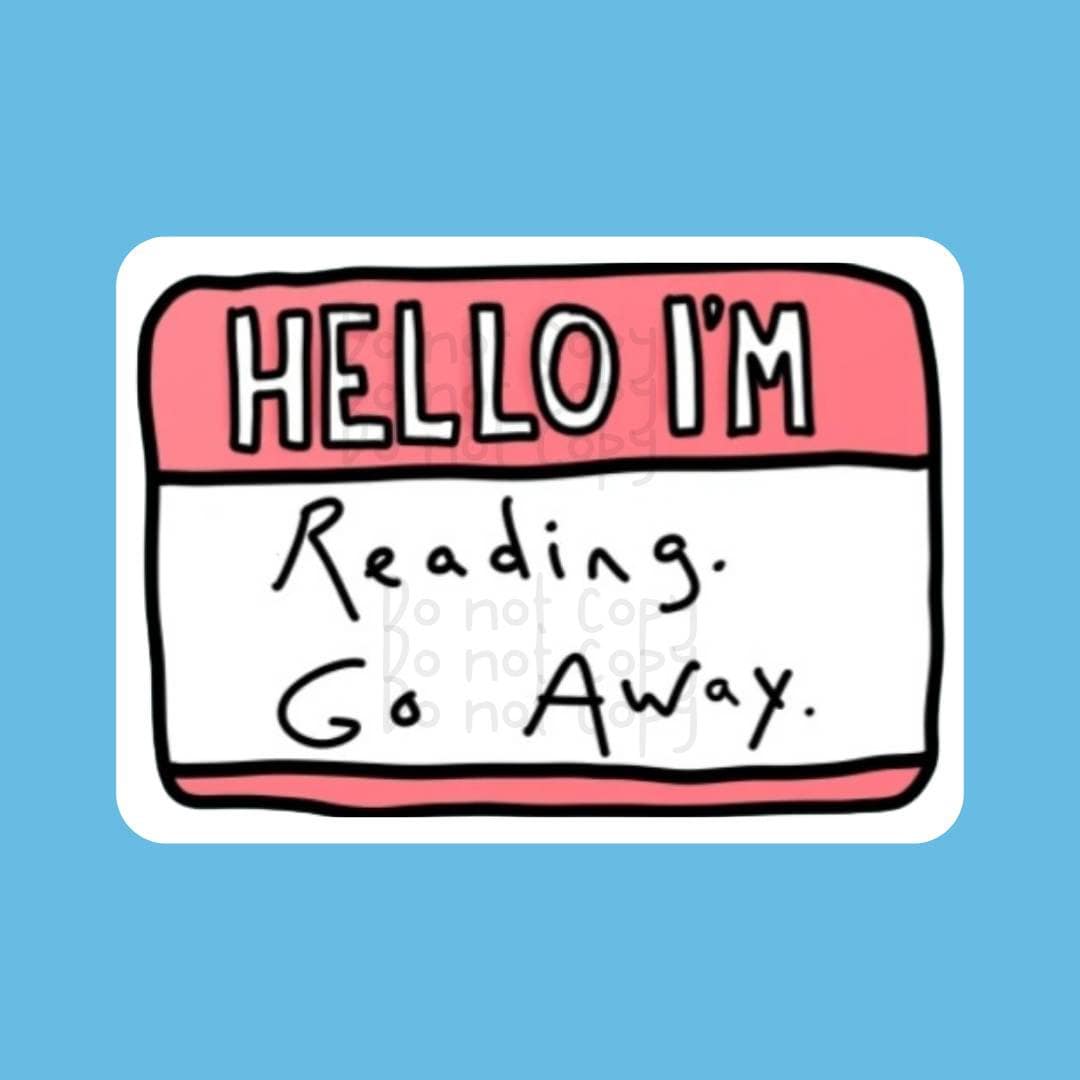 Hello I'm Reading Sticker Bookish Name Tag Stickers Book Etsy