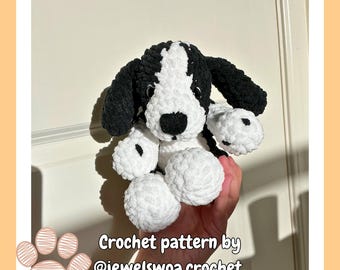 Schema di un cane amigurumi all'uncinetto