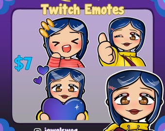 Pacchetto di emote di Coraline Twitch