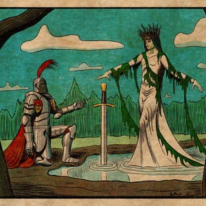 Aramis du Lac and Nimue 11*17 Inch Print