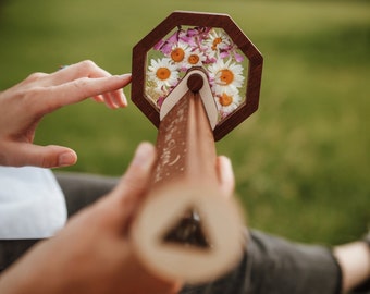 Kit kaléidoscope Je t'aime jusqu'à la lune et dos, kaléidoscope de fleurs DIY Crafts pour adultes et enfants, cadeau de Saint-Valentin, jouets pour tout-petits