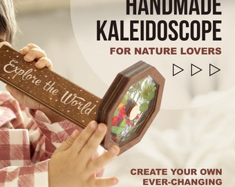 Wooden DIY Kaleidoscope, Montessori Toddler Toys for Boys and Girls, DIY Kit for Kids and Adults, Christmas gift, Hit with curious kids