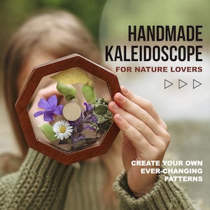 DIY kaleidoscope kit for kids, Outdoor toys for toddlers, Nature lovers gift for kids, Toddler Toys for Girls For Boys, Nature toy image 1