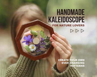 DIY kaleidoscope kit for kids, Outdoor toys for toddlers, Nature lovers gift for kids, Toddler Toys for Girls For Boys, Nature toy