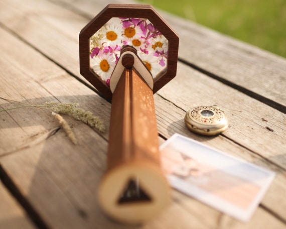 DIY Kaleidoscope Kit, Creative Gift for Kids, Craft Kit for Adults, Wooden Kaleidoscope