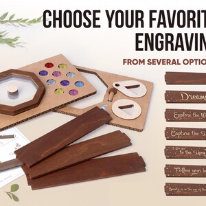 Wooden Kaleidoscope Toy for Kids – Engraved Gift, Unique Kids Gift, Creative Toy, Meaningful Gift for Children image 9