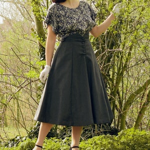 Hedwig 1950&#39;s skirt sewing pattern, PDF print at home reproduction instant dowload