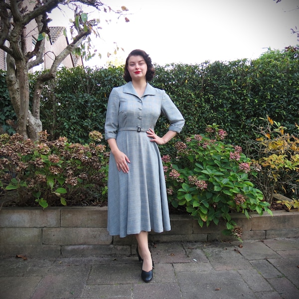 Alexa 1950’s dress sewing pattern PDF print at home reproduction instant dowload