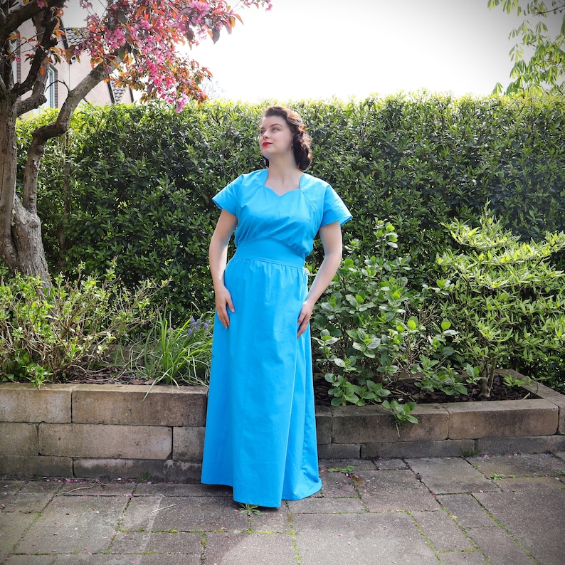 Gina 1950's Nightgown Sewing Pattern, PDF Print at Home Reproduction