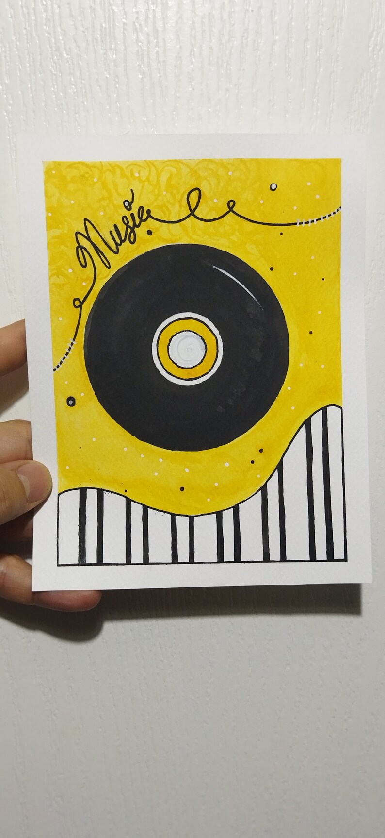 Original Personalized Music Note, Music Note Art Poster, Treble Clef