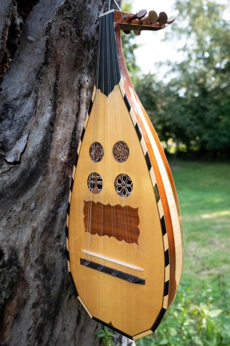 Koboz, Cobza, Lute traditional hungarian romanian folkinstrument, Kurzhalslaute, lánt, lant, lutje, Laute, Oud, arabic instrument, mandoline image 3