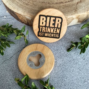 Personalized bottle opener with desired engraving