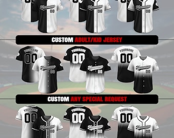 Personalized Team Name and Number Baseball Jersey Shirt, Custom Jersey for Adult Kid, Baseball Jersey Uniform For Fans Baseball Lovers