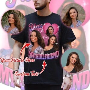 Custom Bootleg Rap Tee, Custom Girlfriend Face Shirt, Custom Photo 90s ...