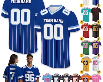 Custom Football Jersey with Name and Number, Personalized Team Shirt for Game Day, College Football Fans, Sports Uniform Gift Family jersey