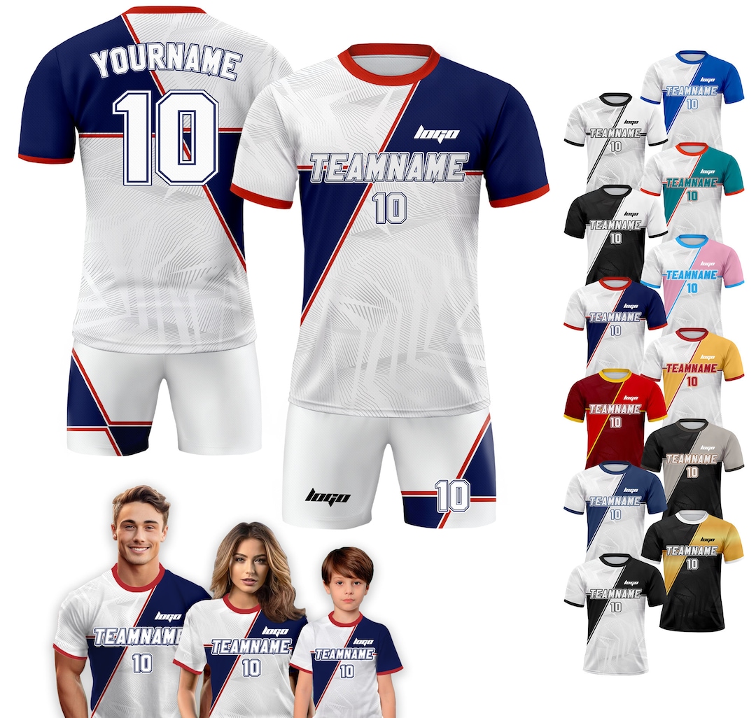Maglia Da Calcio Personalizzata Per Uomo Donna Bambino Bambino Con - Foto 4